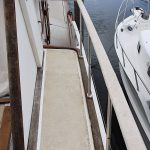 Flybridge starboard side with new 'rain director' in place