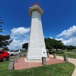 The hexagonal lighthouse at Cleveland Point