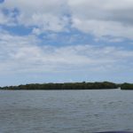 Islands scattered across Moreton Bay