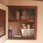 Bathroom starboard cupboard in shower