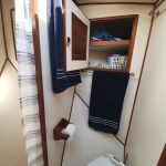 Bathroom starboard cupboard above toilet