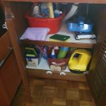 Galley cupboard under the sink (5) - mostly cleaning stuff