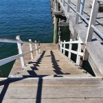 Steps down to the water