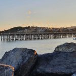 From the marina with sun setting