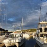View across boats in the marina