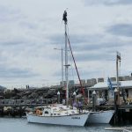 Someone working on their mast