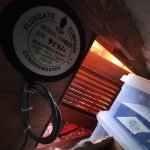 CM437 Rate Gyro Compass in a cupboard in the pilot house.