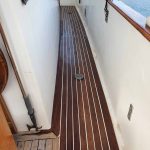 One side done, and the oil dries to a lighter colour over the days