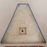 First coat of fibreglass dried