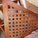 Teak grate before sanding