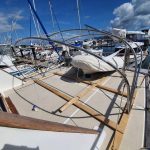 Bimini frame built on some pine boards