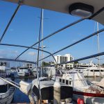 The poles have varying diameters and are installed at angles