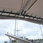 Hang down on the aft arch is secured in the centre