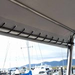 You can see now the hang downs will protect the fabric underneath