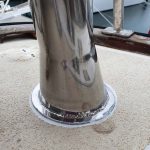 End frame screwed through the deck