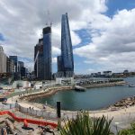 View of Barangaroo with Darling Harbour in the background