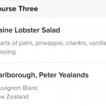 Chef's table course three